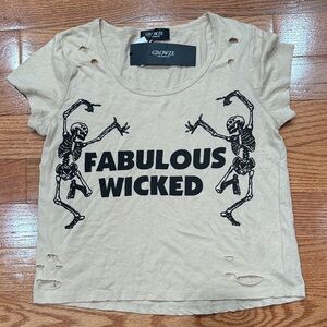 Growze Los Angeles - Fabulous Wicked Skeleton Graphic Tee size Medium